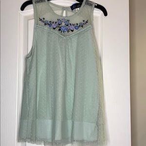 Light blue flows tank top